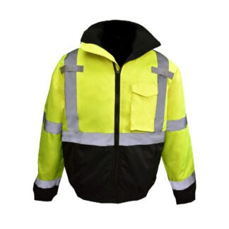 SJ11QB | Radians Class3 High Visibility Weatherproof Bomber Jacket with Quilted Built-in Liner