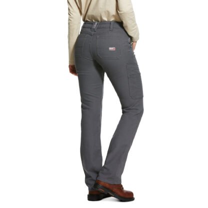 ARIAT Women's FR Stretch DuraLight Canvas Stackable Straight Leg Pant - Image 2