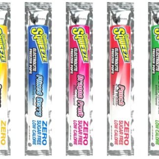 Sqwincher 3 Ounce Assorted Flavor Sqweeze ZERO Sugar Free/Calorie Free *150 Pops*