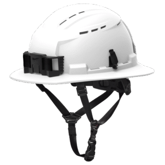Milwaukee BOLT White Full Brim Vented Safety Helmet – Type 2, Class C