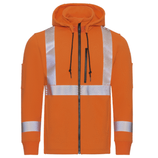 Bulwark FR Full Zip Fleece Jacket with Reflective Trim and Detachable Hood